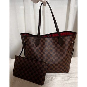 ✨ AUTHENTIC✨ Louis Vuitton Neverfull MM Damier Ebene Cherry